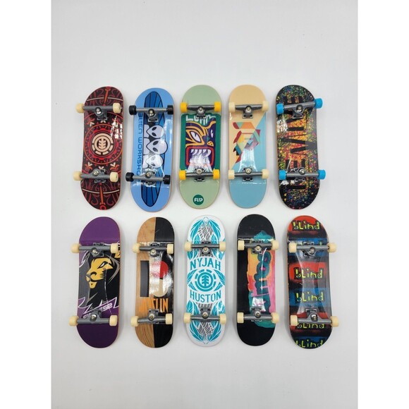 Lot Of 10 Tech Deck Skateboards Nyjah Huston, Joslin, Finese, Blind, Revive - Picture 1 of 11